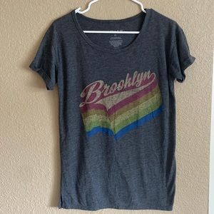 Shirt, grey with “Brooklyn” graphic